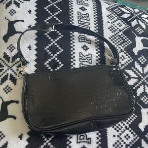 black patent leather mini bag